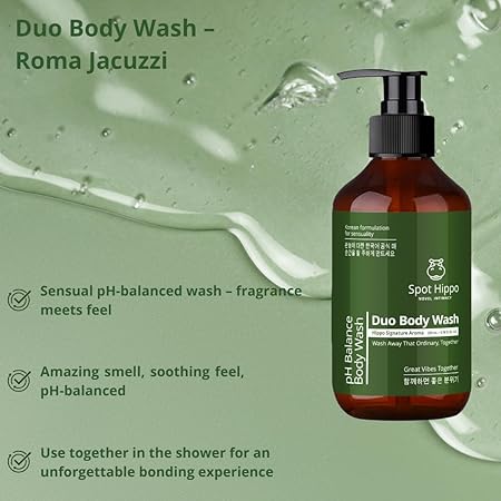 Body Wash Duo Shower Gel for Men and Women, pH Balanced Hydrating Moisturizing with Vitamin E, Aloe Vera, Niacinamide, Long Lasting Aroma Unisex Bath Gel