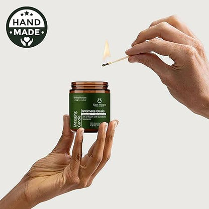Hydrating Massage Candle (Sweet Surrender) with Avocado Oil, Rosehip Oil & Vitamin E – for Skin Nourishment & Relaxation 100g