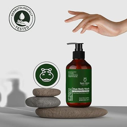 Body Wash Duo Shower Gel for Men and Women, pH Balanced Hydrating Moisturizing with Vitamin E, Aloe Vera, Niacinamide, Long Lasting Aroma Unisex Bath Gel