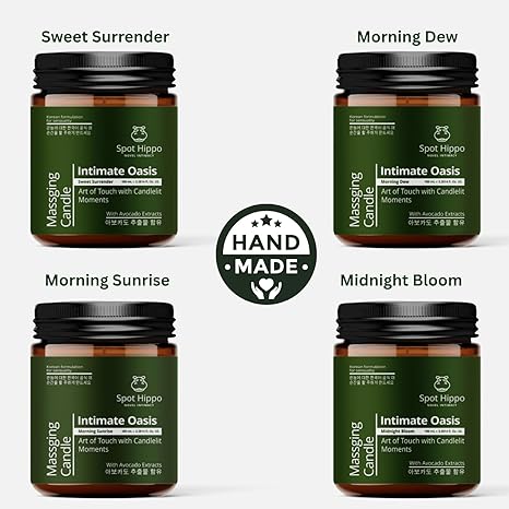 Hydrating Massage Candle (Sweet Surrender) with Avocado Oil, Rosehip Oil & Vitamin E – for Skin Nourishment & Relaxation 100g