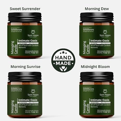 Hydrating Massage Candle (Sweet Surrender) with Avocado Oil, Rosehip Oil & Vitamin E – for Skin Nourishment & Relaxation 100g