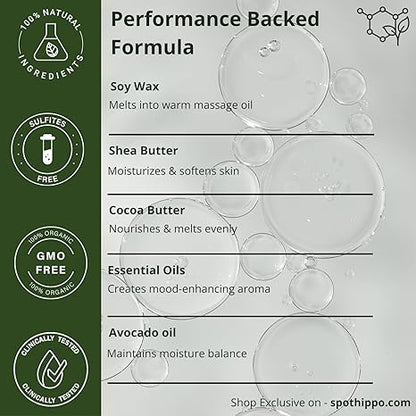 Hydrating Massage Candle (Sweet Surrender) with Avocado Oil, Rosehip Oil & Vitamin E – for Skin Nourishment & Relaxation 100g