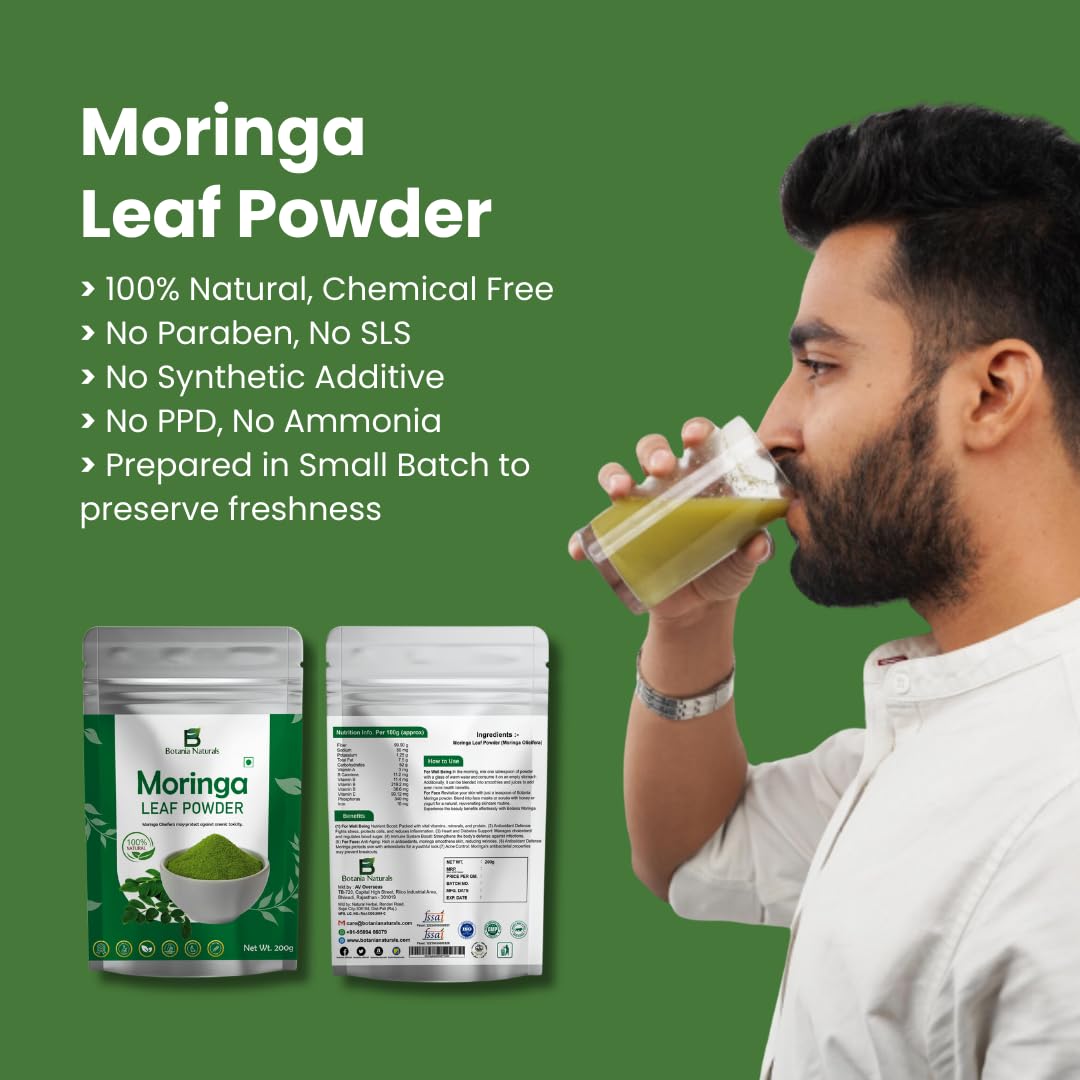 Botania Naturals Moringa Powder | 100% Pure & Natural | Superfood for Health & Wellness